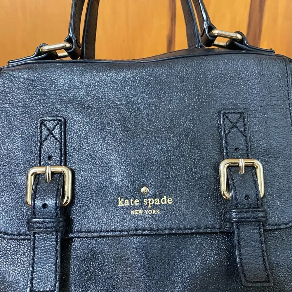 Kate Spade | Black Pebbled Leather Doctors Bag Satchel - Excellent condition!